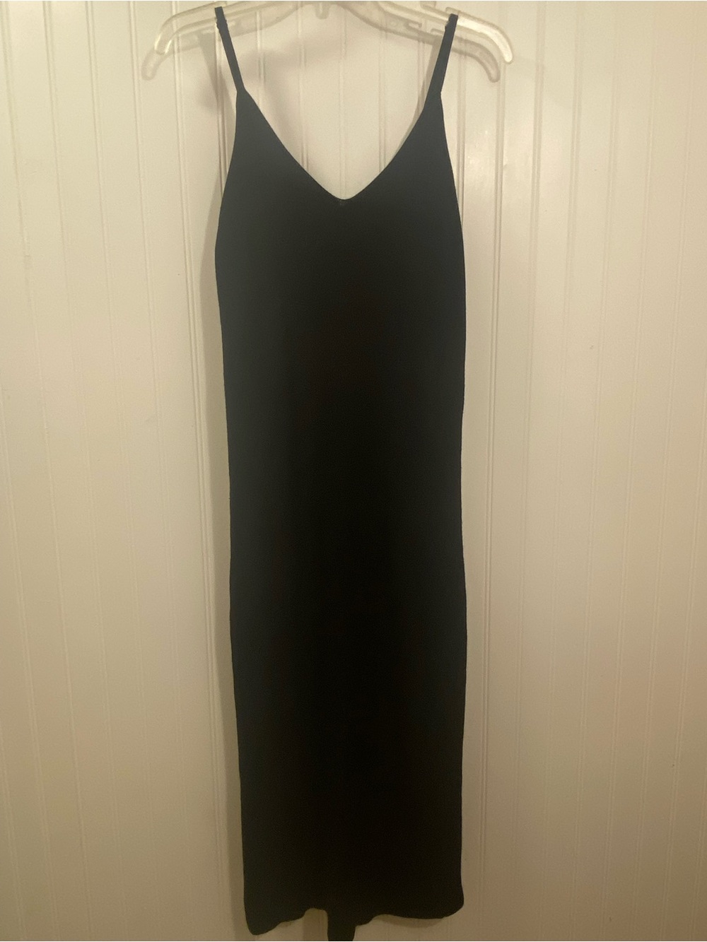 black ribbed bodycon midi dress